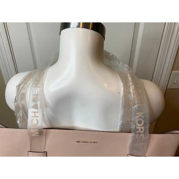 Michael Kors Blush Pink Leather Double Handle Tote Bag Purse New! - Picture 3 of 10